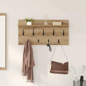 vidaXL Τοίχου Κρεμάστρα Artisan Oak 80 x 40 x 12 cm