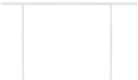 vidaXL Τέντα Συρόμενη Αυτόματη με Στύλους Ανθρακί 4 x 3,5 μ.