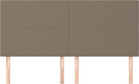 vidaXL Κεφαλάρι Κρεβατιού Μπεζ 200x5x118/128 εκ. Ύφασμα