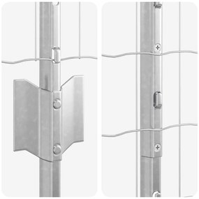 vidaXL Τεντώτο με στήριγμα Ασημί 1 x 10 m Ατσάλι