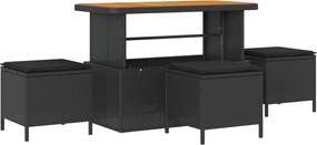 vidaXL Σετ Καναπέ Κήπου με μαξιλάρι 13 pcs Μαύρο