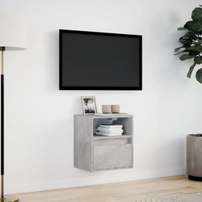 vidaXL Έπιπλο Τοίχου Τηλεόρασης με LED Γκρι Σκυροδέματος 41x31x45 εκ.