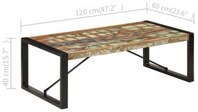 vidaXL Τραπεζάκι Σαλονιού 120 x 60 x 40 εκ. Μασίφ Ανακυκλωμένο Ξύλο