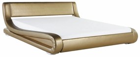 Κρεβάτι Berwyn 497, 160x200, Φυσικό δέρμα,  Τάβλες για Κρεβάτι, 193x230x72cm, Λεύκα