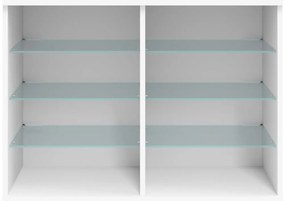 vidaXL Μπουφές με Φώτα LED Λευκός 81 x 37 x 67 εκ.