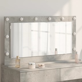 vidaXL Καθρέφτης μακιγιάζ Γκρι τσιμέντο 100 x 55 x 18 εκ Ορθογώνιος