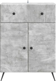 vidaXL Πλαϊνό γραφείο Γκρι Σκυροδέματος 66 x 34,5 x 90 εκ