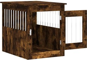vidaXL Κλουβί Σκύλου Καπνιστή Δρυς 55x75x65 εκ. από Επεξεργ. Ξύλο