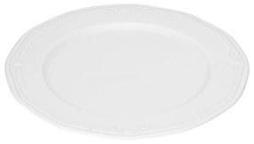 Πιάτο Ρηχό Πορσελάνινο Ανάγλυφο Athénée White 27cm - Estia