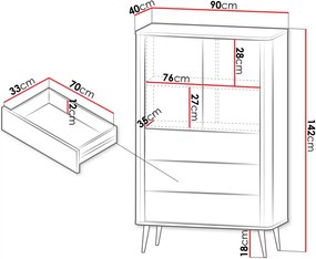 Μπουφές ψηλός Marly Reg