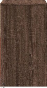 vidaXL Κομοδίνο με Φώτα LED Καφέ Δρυς Επεξεργασμένο Ξύλο