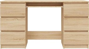 vidaXL Γραφείο Sonoma Δρυς 140 x 50 x 77 εκ. από Επεξ. Ξύλο