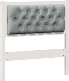 vidaXL Κεφαλάρι Άλλο Λευκό και ανοιχτό γκρι 75 cm Μασίφ ξύλο πεύκου