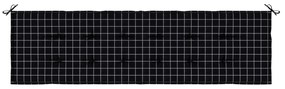 vidaXL Μαξιλάρι Πάγκου Κήπου  - Καρό Μοτίβο - 180 x 50 x 4 εκ - Ύφασμα Οξφόρδης
