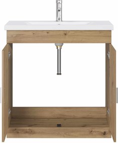vidaXL Σετ Επίπλων Μπάνιου Artisan Δρυς 81 x 40 x 84,5 εκ