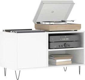 vidaXL Δισκοθήκη Λευκή 85 x 38 x 48 εκ. από Επεξεργασμένο Ξύλο