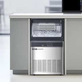 VEVOR Commercial Ice Maker Freestanding Cabinet Machine 110lbs/24H 50 Ice Cubes
