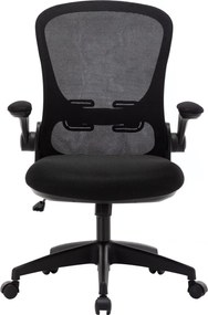 BF2920 Πολυθρόνα Γραφείου, Ανακλινόμενα Μπράτσα, Mesh Μαύρο   1τμχ