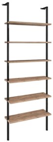 Βιβλιοθήκη Madison 0220245 60x20x183cm Oak-Black