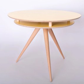 Τραπέζι Triad Yellow Φ105X75 cm Ξύλο