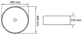 Νιπτήρας Χρυσός 40 x 15 εκ. Κεραμικός - Χρυσό