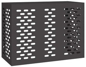 vidaXL Κάλυμμα κλιματιστικού Μαύρο 110 x 50 x 80 cm Ατσάλι