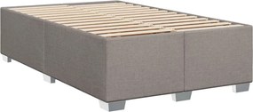 vidaXL Κρεβάτι Boxspring με Στρώμα Taupe 120x200 εκ. Υφασμάτινο