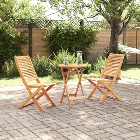 vidaXL 3 Piece Folding Bistro Set Solid Wood Acacia