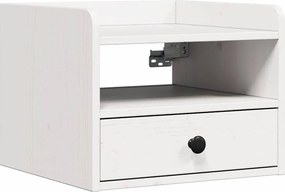 vidaXL Κομοδίνο 2 pcs Λευκό 38 x 36 x 29,5 εκ Μασίφ ξύλο πεύκου