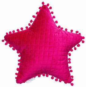 Διακοσμητικό Μαξιλάρι Βελουτέ (34x34) Palamaiki Elwin Αστέρι Fuchsia