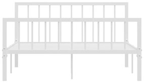 Πλαίσιο Κρεβατιού Λευκό 140 x 200 εκ. Μεταλλικό - Λευκό