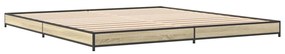 vidaXL Πλαίσιο Κρεβατιού Sonoma Δρυς 200x200 εκ. Επεξ. Ξύλο &amp; Μέταλλο