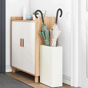 vidaXL Βάση ομπρέλας βροχής Λευκό 28 x 12 x 41 εκ Ατσάλι
