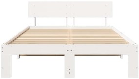 vidaXL Σκελετός Κρεβατιού Λευκό 120 x 190 cm Μασίφ ξύλο πεύκου