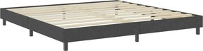 vidaXL Κρεβάτι Boxspring Σκούρο Γκρι 200 x 200 εκ. Υφασμάτινο