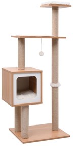 vidaXL Γατόδεντρο 123 εκ. με Πατάκι Ξυσίματος από Σιζάλ