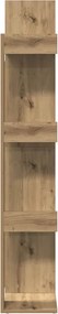 vidaXL Βιβλιοθήκη Αρτισιανή Δρυς 48x25,5x140 εκ. Επεξεργ. Ξύλο