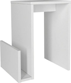 Τραπεζάκι βοηθητικό Regnar Megapap χρώμα λευκό  43,1x33,5x52εκ.