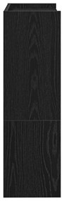 Ράφι παπουτσιών Μαύρο 60x25x81 cm Κατασκευασμένο ξύλο - Μαύρο