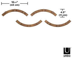 Ξύλινη κρεμάστρα τοίχου 12 θέσεων 129x11.5x4.7εκ.Umbra Slinka