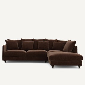 Γωνιακός καναπές-κρεβάτι από βελούδο, Lazare