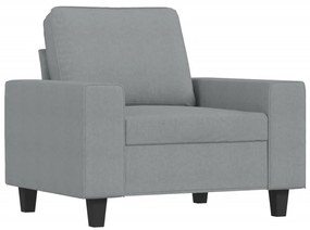 vidaXL Πολυθρόνα Ανοιχτό Γκρι 60 εκ. Υφασμάτινη