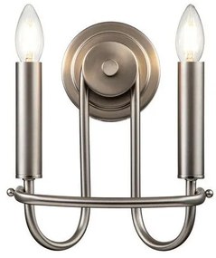 Απλίκα Φωτιστικό Τοίχου 2xE14 Capitol Hill Elstead Lighting KL-CAPITOL-HILL2-BN Νίκελ Ματ