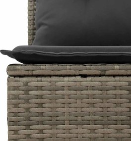 vidaXL Παγκάκι κήπου Γκρι συνθετικό ρατάν