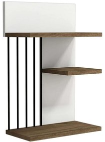 Ραφιέρα Τοίχου Nezma 835PUQ1647 40x21,4x60cm White-Walnut