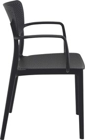 Πολυθρόνα Πολυπροπυλενίου Loft Black 54X53X82εκ.