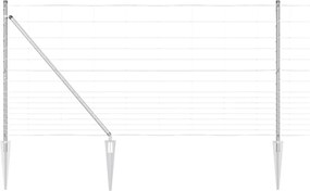 vidaXL Στύλος Περιφράξεων Γαλβανισμένο 50 x 1,2 m Ατσάλι