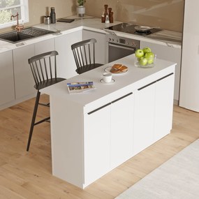 Τραπέζι Κουζίνας Λευκό IGUL 160x60x90
