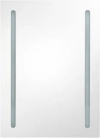 vidaXL Καθρέφτης Μπάνιου με Ντουλάπι &amp; LED 50 x 13 x 70 εκ.