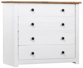 vidaXL Συρταριέρα Λευκή 80 x 40 x 73 εκ. από Ξύλο Πεύκου Σειρά Panama